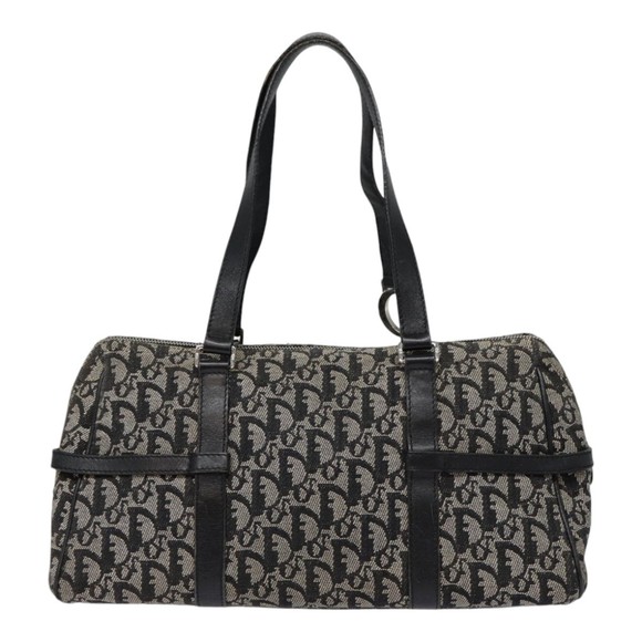 Christian Dior Trotter Canvas Shoulder Bag Black Silver Auth yk14793 - Picture 3 of 16